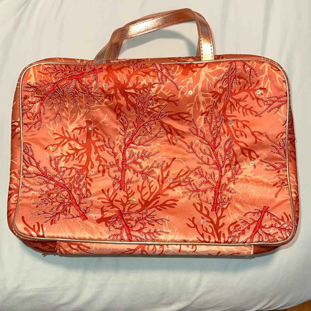 Vintage Bath & Body Works Toiletry Cosmetic Bag Case with Fall Color Trees